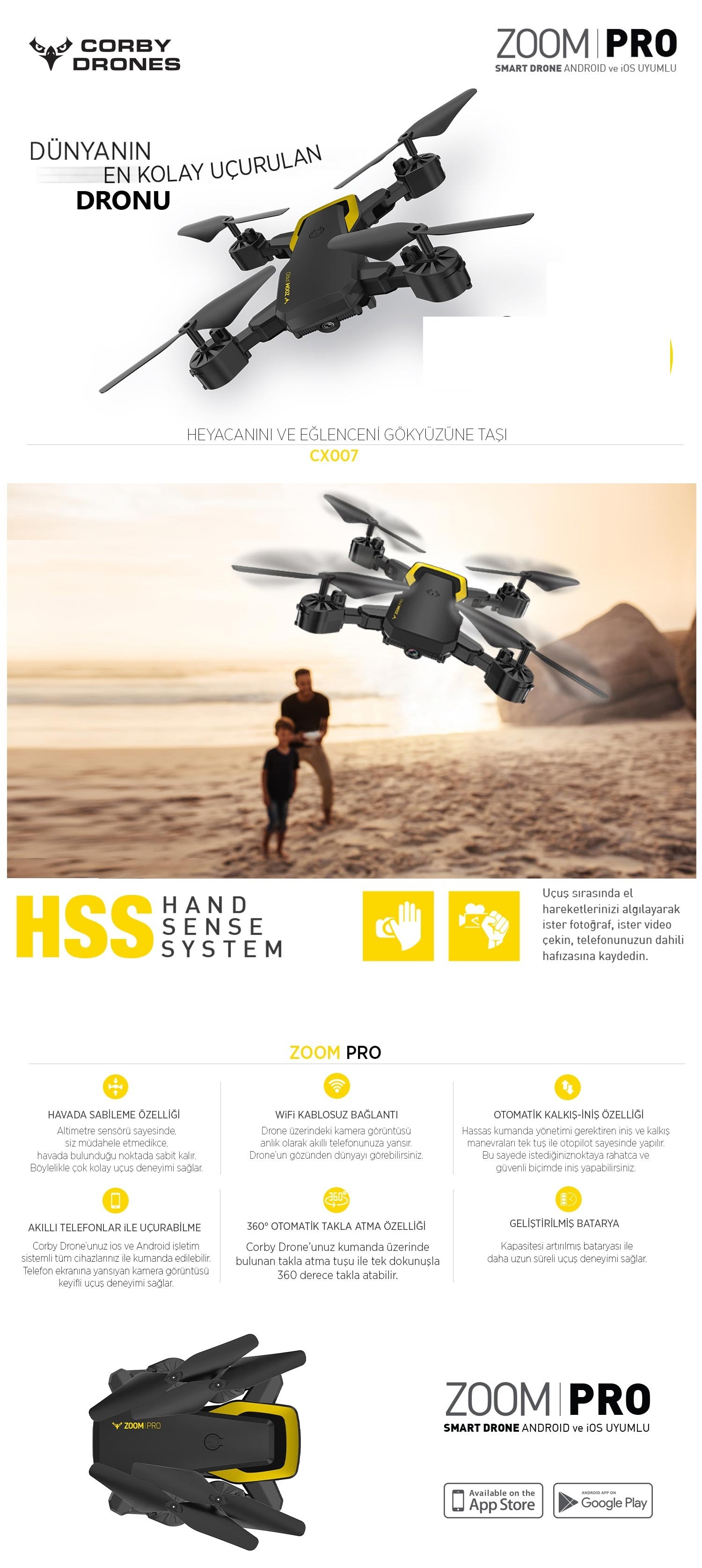 corby drones cx007 zoom pro smart drone